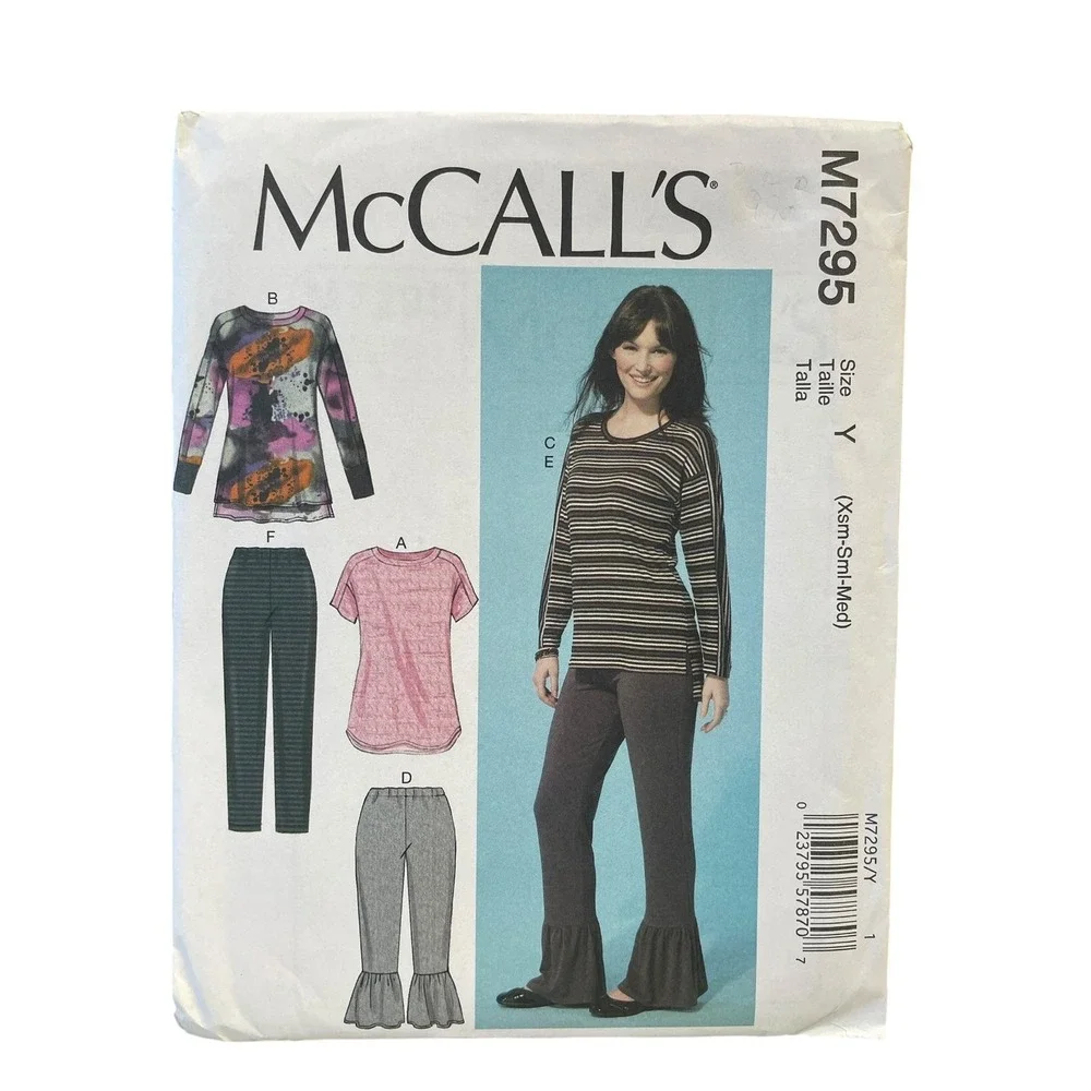 McCall's Sewing Pattern M7295 Misses XS-S-M Multicolor Loungewear Pajamas Uncut